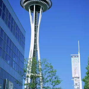 Aguja Espacial de Seattle en el estado de Washington Estados Unidos de América