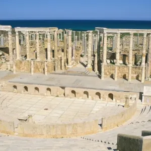 Leptis Magna Theatre Print, UNESCO World Heritage Site Leptis Magna Theatre Print, UNESCO World Heritage Site