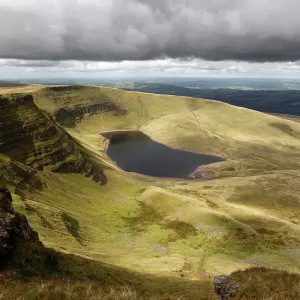 View of Llyn y Fan Fach Print, Brecon Beacons National Park View of Llyn y Fan Fach Print, Brecon Beacons National Park