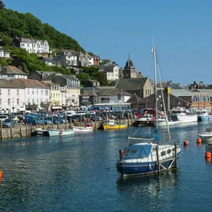 Waterfront at Looe Print, Cornwall, England Waterfront at Looe Print, Cornwall, England