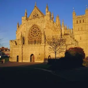 The West Front Print of Exeter Cathedral The West Front Print of Exeter Cathedral