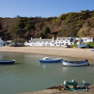 White Cottages Print, Lleyn Peninsula Landscape