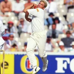 Shane Warne Cricket Print - England v Australia 1993 Old Trafford Test Shane Warne Cricket Print - England v Australia 1993 Old Trafford Test