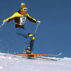 Jan Ingemar Stenmark Print - 1974 Wengen Alpine Skiing Slalom Jan Ingemar Stenmark Print - 1974 Wengen Alpine Skiing Slalom