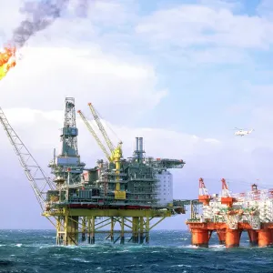 Modern Aircraft Oil Rig Print Modern Aircraft Oil Rig Print
