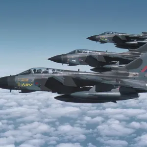 Print of Panavia Tornado GR1 in flight Print of Panavia Tornado GR1 in flight