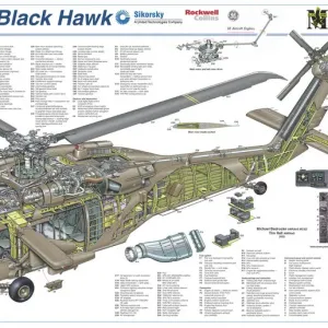 Sikorsky UH-60M Schnittposter