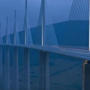 Millau Bridge Print, Tarn Valley Landscape Millau Bridge Print, Tarn Valley Landscape