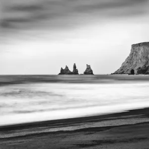 Black and White Print of Vik Beach in Iceland Black and White Print of Vik Beach in Iceland