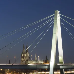 Cologne Cathedral and Severinbridge Print Cologne Cathedral and Severinbridge Print