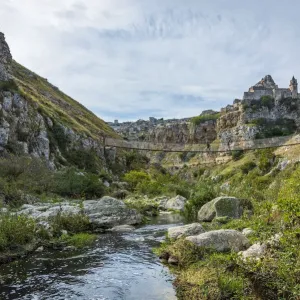 Matera, Italy: Gravina River Suspension Bridge Print Matera, Italy: Gravina River Suspension Bridge Print
