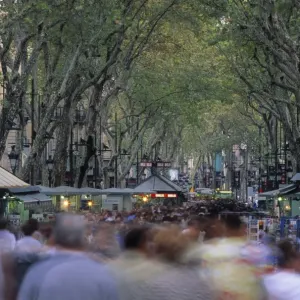 Die La Rambla in Barcelona Die La Rambla in Barcelona
