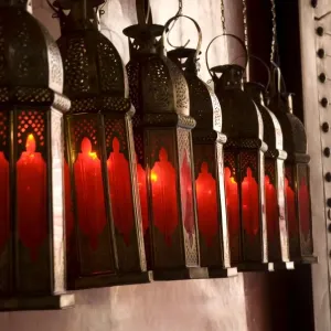 Print of Morocco, Marrakech: Cafe Arabe Entrance Print of Morocco, Marrakech: Cafe Arabe Entrance