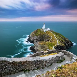 South Stack Lighthouse Print, Anglesey at Sunset South Stack Lighthouse Print, Anglesey at Sunset