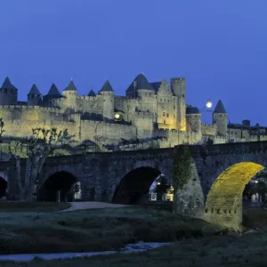 River Aude Print, Carcassonne Landscape River Aude Print, Carcassonne Landscape