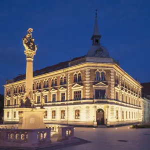 Trinity Column Print in Main Square, Keszthely, Hungary Trinity Column Print in Main Square, Keszthely, Hungary