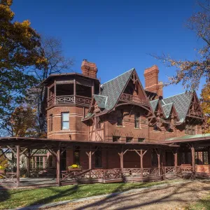Estados Unidos, Connecticuto (Connecticut), Hartfórd (Hartford), Casa de Mark Twain (Casa de Mark Twain), antigua residencia del escritor estadounidense celebrado Estados Unidos, Connecticuto (Connecticut), Hartfórd (Hartford), Casa de Mark Twain (Casa de Mark Twain), antigua residencia del escritor estadounidense celebrado