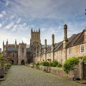Vicars Close and Wells Cathedral Print, Somerset Vicars Close and Wells Cathedral Print, Somerset