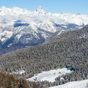 Pila Ski Resort Print, Aosta Valley Landscape Pila Ski Resort Print, Aosta Valley Landscape