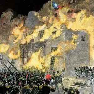 Print of the Fall of the Alamo, 1836 Print of the Fall of the Alamo, 1836
