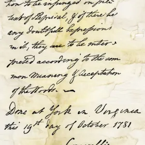 Yorktown Capitulation Document Print Yorktown Capitulation Document Print