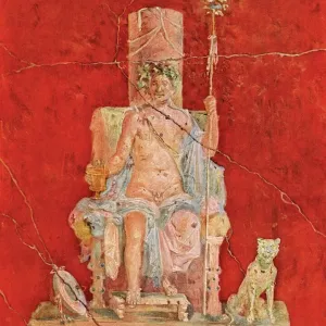 Dionysus Print: Ancient Roman Deity on Throne Dionysus Print: Ancient Roman Deity on Throne