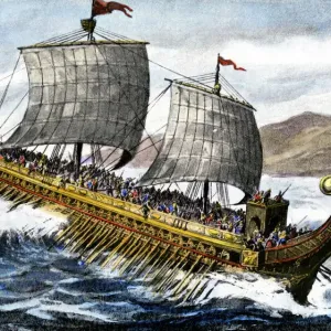 Print of an Ancient Greek Trireme Print of an Ancient Greek Trireme