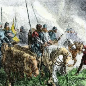 Print of the English Army at Agincourt, 1415 Print of the English Army at Agincourt, 1415