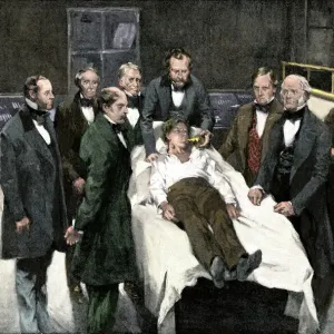 Print of First Anesthesia Demonstration, 1846 Print of First Anesthesia Demonstration, 1846