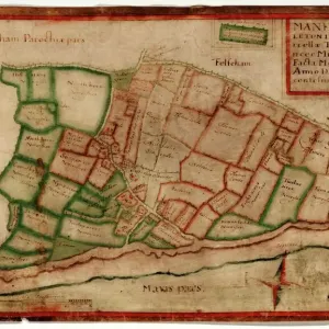 Print of 1606 Map of Middleton Manor Print of 1606 Map of Middleton Manor