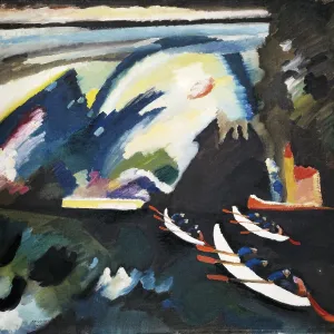 Kandinsky's Boat Trip Oil on Canvas Print