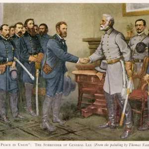 Print of General Lee's Surrender at Appomattox Court House Print of General Lee's Surrender at Appomattox Court House