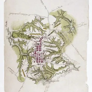 Print of Map of Williamsburg, Virginia
