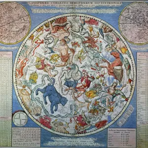 Carel Allard's Northern Hemisphere Celestial Planisphere Print Carel Allard's Northern Hemisphere Celestial Planisphere Print