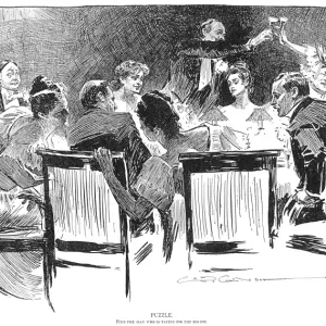 Gibson Print: Dinner Party, 1894 Gibson Print: Dinner Party, 1894