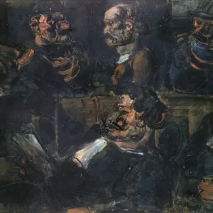 ROUAULT: INCONDECENTE, 1907. El Acusado. Una representación del juicio por traición de Capitán Alfred Dreyfus en Francia. Óleo sobre lienzo, 1907 (un año después de la exoneración de Dreyfus), por Georges Rouault ROUAULT: INCONDECENTE, 1907. El Acusado. Una representación del juicio por traición de Capitán Alfred Dreyfus en Francia. Óleo sobre lienzo, 1907 (un año después de la exoneración de Dreyfus), por Georges Rouault