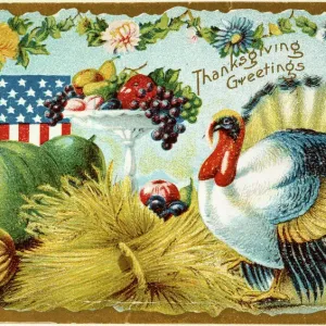 American Thanksgiving Print, 1900 American Thanksgiving Print, 1900
