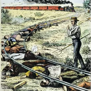 1873 Granger Movement Print: Farmer Rousing the Nation 1873 Granger Movement Print: Farmer Rousing the Nation