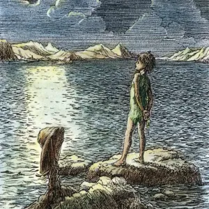 Print of Peter Pan, 1911 Handcolored Illustration Print of Peter Pan, 1911 Handcolored Illustration