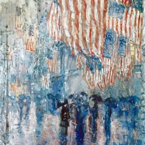 Hassam's Avenue in the Rain Print