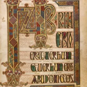 The Lindisfarne Print: Early Gospel of St. John Illumination The Lindisfarne Print: Early Gospel of St. John Illumination