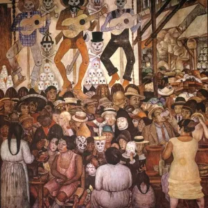 Diego Rivera Print: Day of the Dead Mural Diego Rivera Print: Day of the Dead Mural