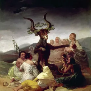 Print of The Witches Sabbath, 1795-98 oil on canvas by Francisco Goya Print of The Witches Sabbath, 1795-98 oil on canvas by Francisco Goya