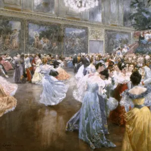 Print of Emperor Francis Joseph at a Court Ball in the Imperial Palace Print of Emperor Francis Joseph at a Court Ball in the Imperial Palace