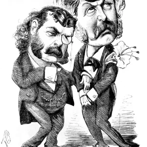 Caricature Print of Gilbert and Sullivan, 1881 Caricature Print of Gilbert and Sullivan, 1881
