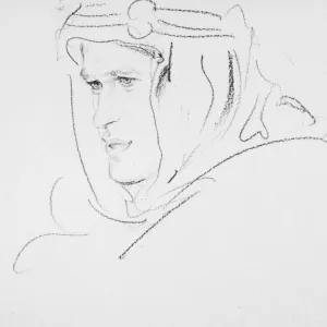 Print of Thomas Edward Lawrence in Drawing by Augustus John Print of Thomas Edward Lawrence in Drawing by Augustus John