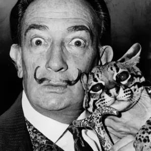 Salvador Dali Print with Ocelot