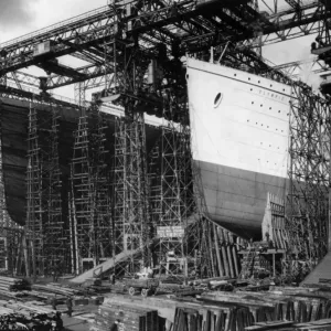 Titanic Construction Print, Harland & Wolff Shipyard Titanic Construction Print, Harland & Wolff Shipyard
