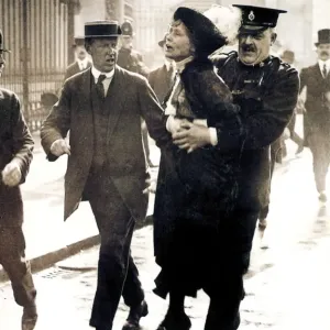 Print of Emmeline Pankhurst, English suffragette advocate Print of Emmeline Pankhurst, English suffragette advocate