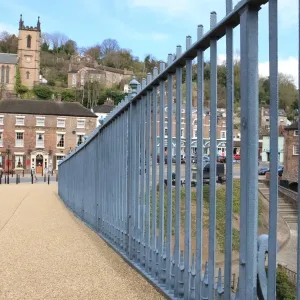 Ironbridge Railings Print - Iron Bridge over the River Severn Ironbridge Railings Print - Iron Bridge over the River Severn